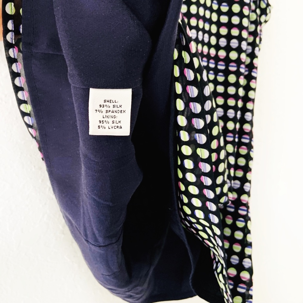 St. John Silk Polka Dot Sleeveless Top M - Picture 4 of 7